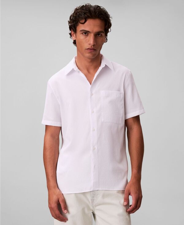 【送料無料】 カルバンクライン メンズ シャツ トップス Men's Classic-Fit Button-Down Shirt Brilliant White