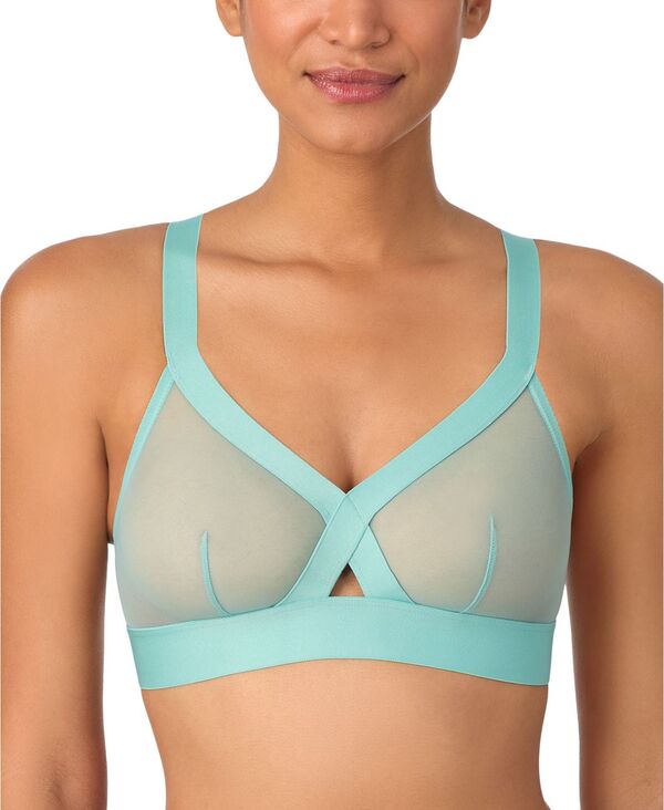【送料無料】 ダナ キャラン ニューヨーク レディース ブラジャー アンダーウェア Women's Sheers Unlined Mesh Bralette Bra DK4084 Aquifer
