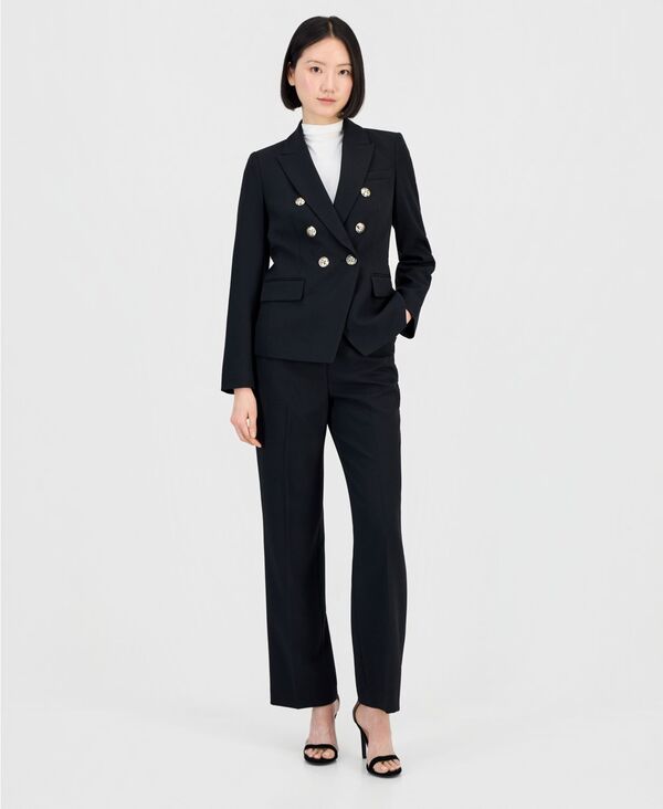【送料無料】 タハリエーエスエル レディース カジュアルパンツ ボトムス Women's Double-Breasted Pantsuit Black
