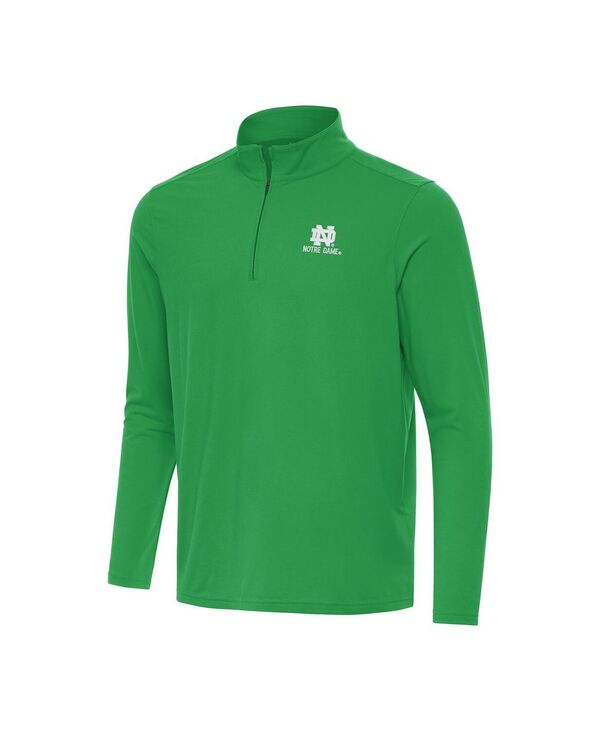 【貨物輸送無料】 アンティグア メンズ パーカー・スウェット アウター Men\u0027s Kelly Green Notre Dame Fighting Irish St. Patrick\u0027s Day Intent Quarter-Zip Pullover Hoodie Kelly Green
