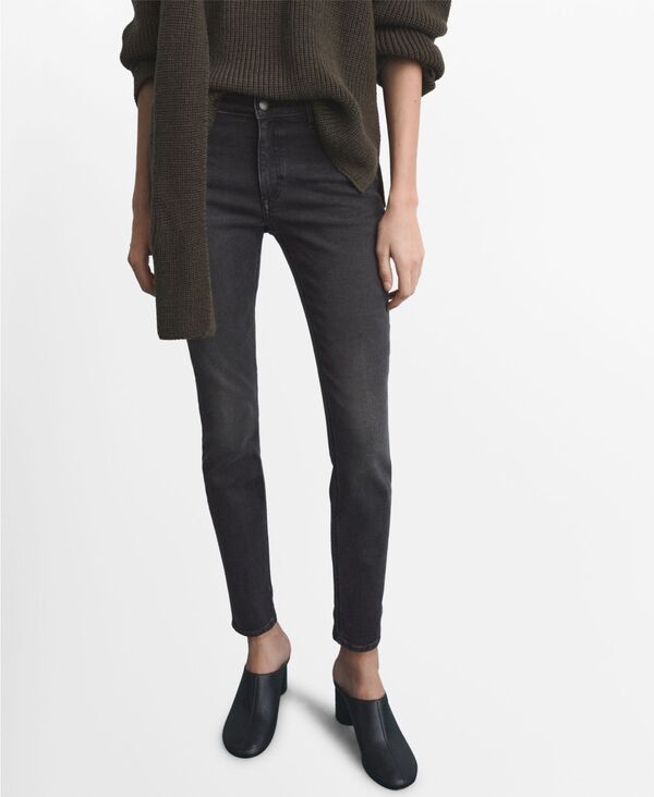 【送料無料】 マンゴ レディース デニムパンツ ボトムス Women's Mid-Rise Skinny Jeans Open Gray｜ReVida 店