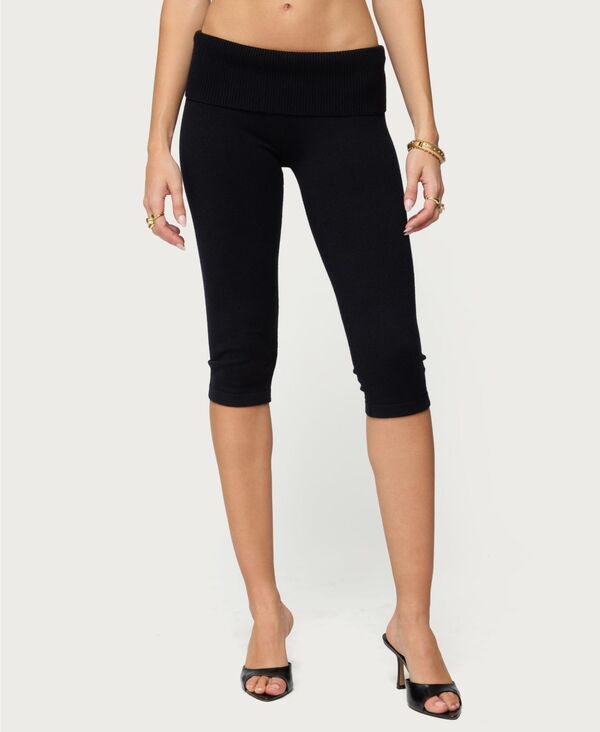 【送料無料】 アディクテッド レディース カジュアルパンツ ボトムス Women's Skyla Knit Capri Pants Black｜ReVida 店