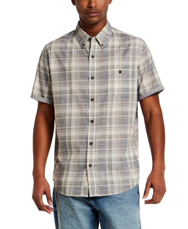 【貨物輸送無料】 ウェザープルーフ メンズ プルオーバー トップス Men\u0027s Short-Sleeve Plaid Shirt Forest night