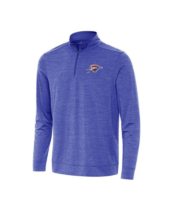 【貨物輸送無料】 アンティグア メンズ パーカー・スウェット アウター Men\u0027s Heather Royal Oklahoma City Thunder Bright Quarter-Zip Sweatshirt Heather Royal