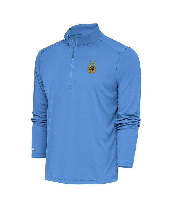 【貨物輸送無料】 アンティグア メンズ パーカー・スウェット アウター Men\u0027s Powder Blue Argentina National Team Tribute Quarter-Zip Pullover Sweatshirt Powder Blue