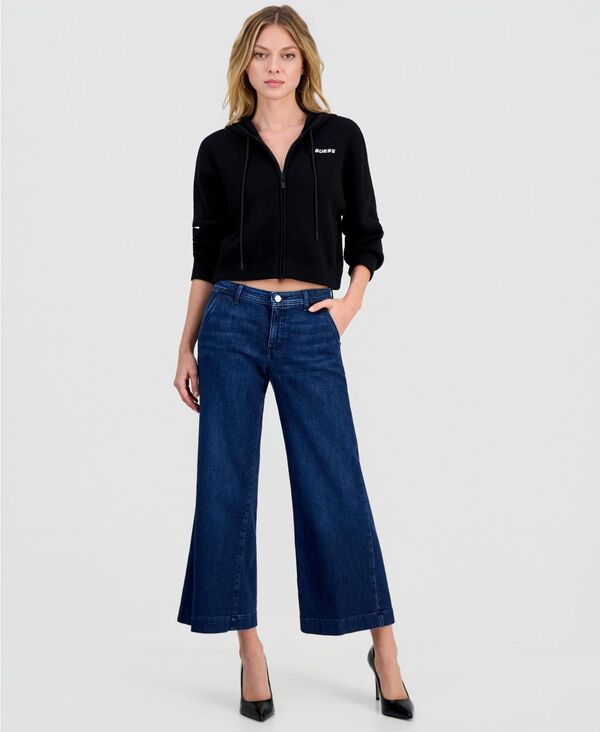 【送料無料】 ゲス レディース デニムパンツ ボトムス Women's Zoya Cropped Wide-Leg Jeans SWIFTLY
