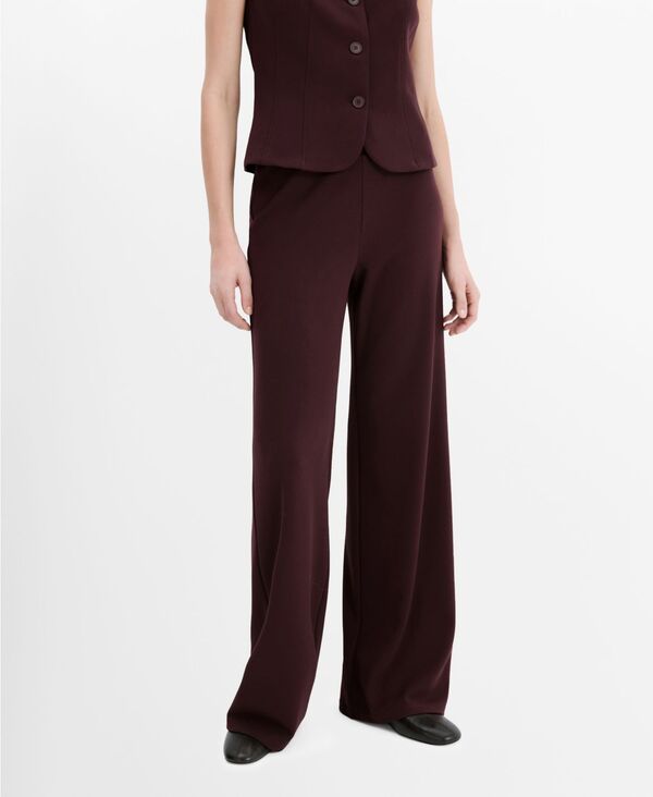 【送料無料】 マンゴ レディース カジュアルパンツ ボトムス Women's Straight Low-Rise Suit Pants Burgundy｜ReVida 店