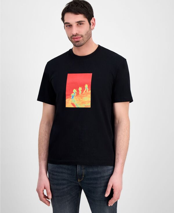 【送料無料】 ヒューゴボス メンズ Tシャツ トップス HUGO by Men's Doreston T-Shirt Black