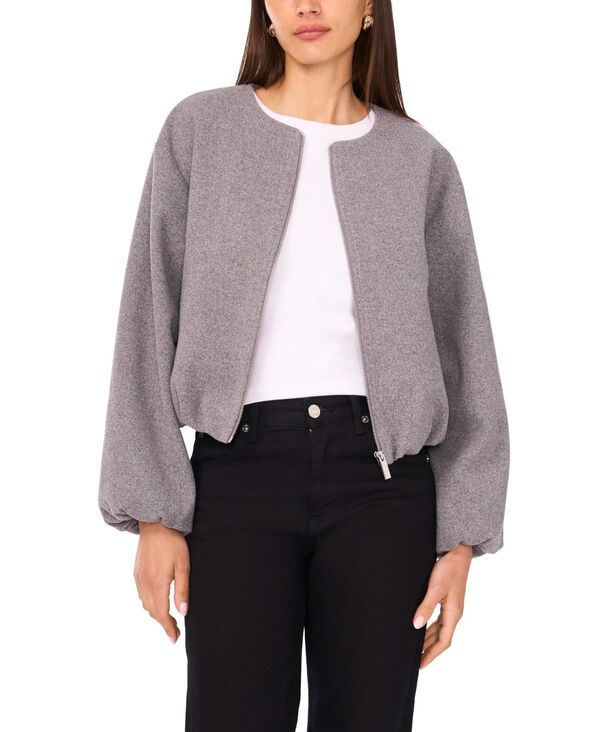 【送料無料】 ヴィンスカムート レディース ジャケット・ブルゾン アウター Women's Cropped Crewneck Jacket Medium Heather gray｜ReVida 店