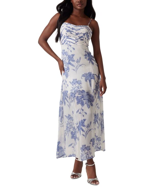 【送料無料】 ゲス レディース ワンピース トップス Women's Ellie Empire-Waist Sleeveless Maxi Dress Dreaming Lilies Print