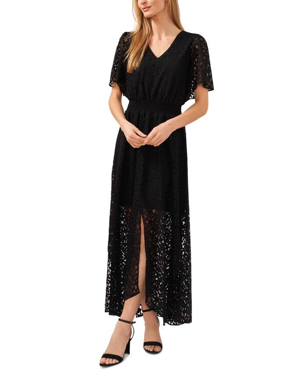 【送料無料】 セセ レディース ワンピース トップス Women's Lace Batwing Sleeve Maxi Dress Rich Black｜ReVida 店