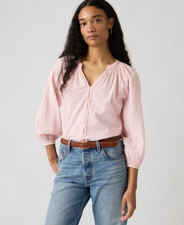 【送料無料】 リーバイス レディース シャツ トップス Women's Phoebe V-Neck Top Crystal Pink