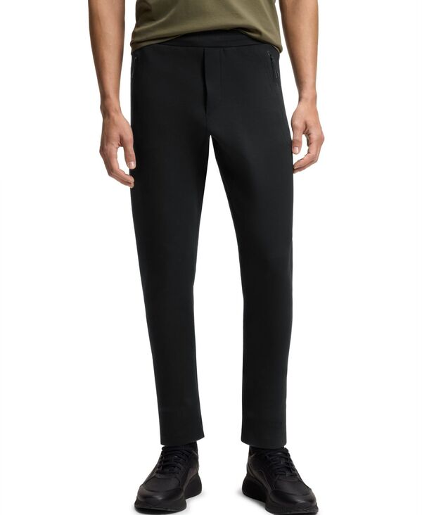 【送料無料】 ヒューゴボス メンズ カジュアルパンツ ボトムス BOSS x Porsche Men's Reflective Branding Tracksuit Pants Black