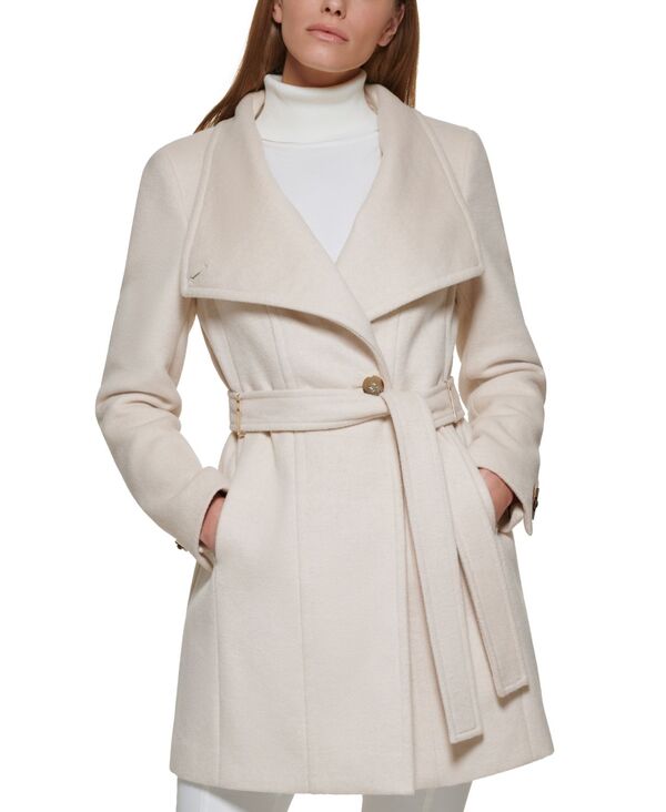 【送料無料】 カルバンクライン レディース ジャケット・ブルゾン アウター Women's Asymmetrical Belted Wrap Coat Nude｜ReVida 店 31,720円