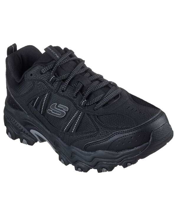 【貨物輸送無料】 スケッチャーズ メンズ スニーカー シューズ Men\u0027s Stamina AT - Upper Stitch Wide-Width Trail Walking Sneakers from Finish Line Black