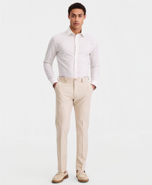 【送料無料】 カルバンクライン メンズ カジュアルパンツ ボトムス Men's Slim-Fit Dress Pants Tan