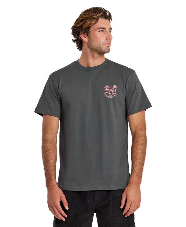 【送料無料】 クイックシルバー メンズ Tシャツ トップス Men's In The Wild Short-Sleeve T-Shirt Iron gate