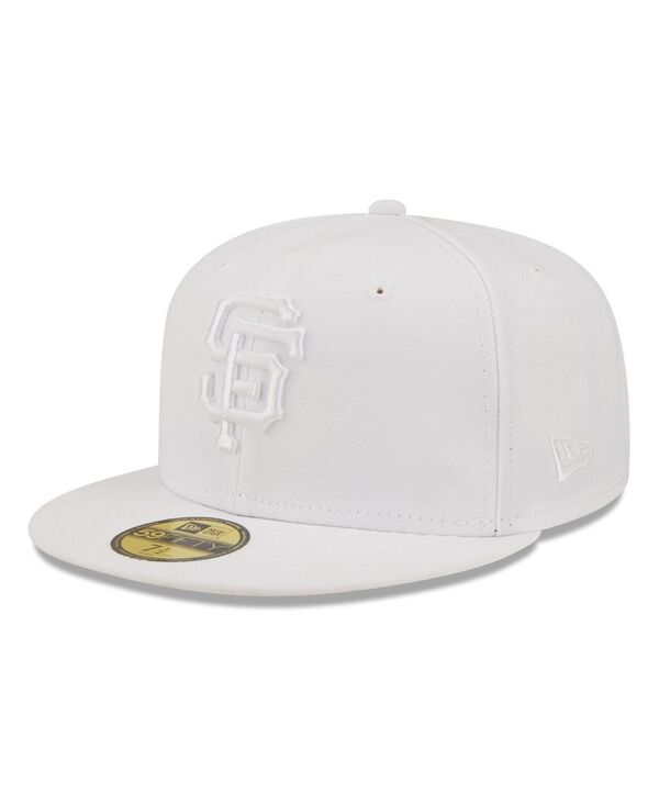 【送料無料】 ニューエラ メンズ 帽子 アクセサリー Men's San Francisco Giants White on White 59FIFTY Fitted Hat White|ReVida 店