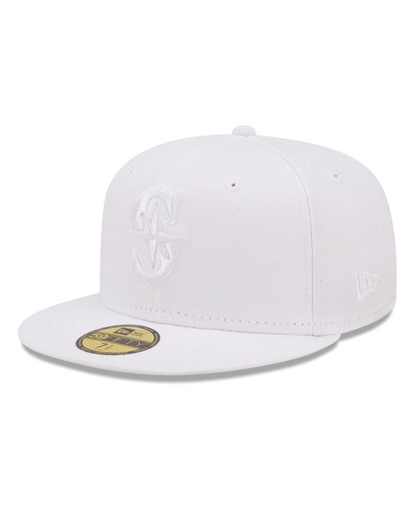 【送料無料】 ニューエラ メンズ 帽子 アクセサリー Men's Seattle Mariners White on White 59FIFTY Fitted Hat White｜ReVida 店 11,765円