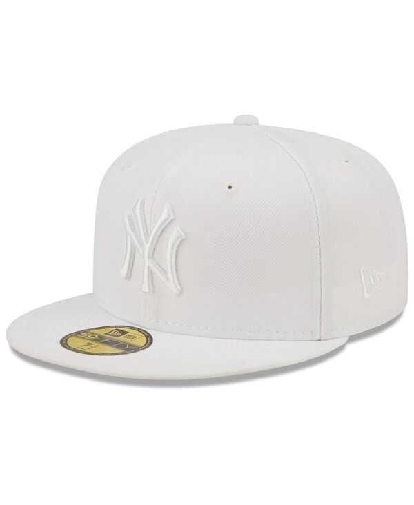 【送料無料】 ニューエラ メンズ 帽子 アクセサリー Men's New York Yankees White on White 59FIFTY Fitted Hat White|ReVida 店