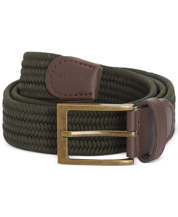 【貨物輸送無料】 バブアー メンズ 胴締め 付属品 Men\u0027s Nevis Stretch Webbing Belt Green