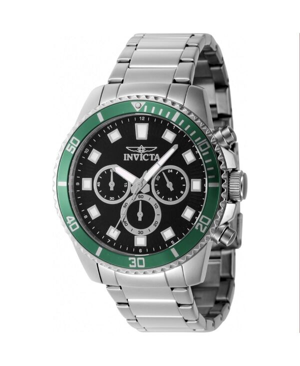 【送料無料】 インビクタ メンズ 腕時計 アクセサリー Men's 46051 Pro Diver Quartz Chronograph Black Dial Watch Black