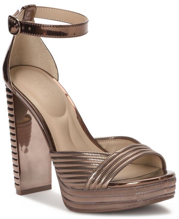 【送料無料】 アイ.エヌ.シー インターナショナル コンセプト レディース サンダル シューズ Women's Namira Platform Dress Sandals Bronze Metallic｜ReVida 店