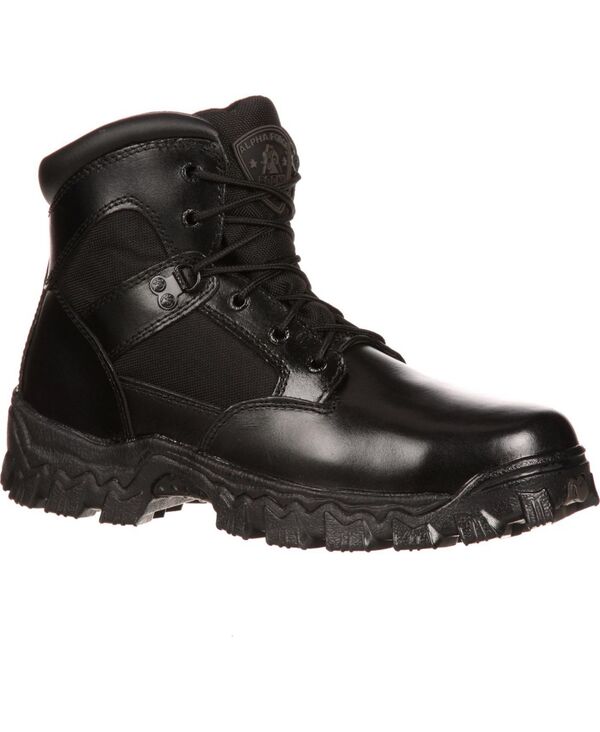 【送料無料】 ロッキー メンズ ブーツ・レインブーツ シューズ Men's Alpha Force Waterproof Public Service Boot Black 30,420円