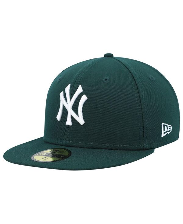 【送料無料】 ニューエラ メンズ 帽子 アクセサリー Men's Green New York Yankees White Logo 59FIFTY Fitted Hat Green