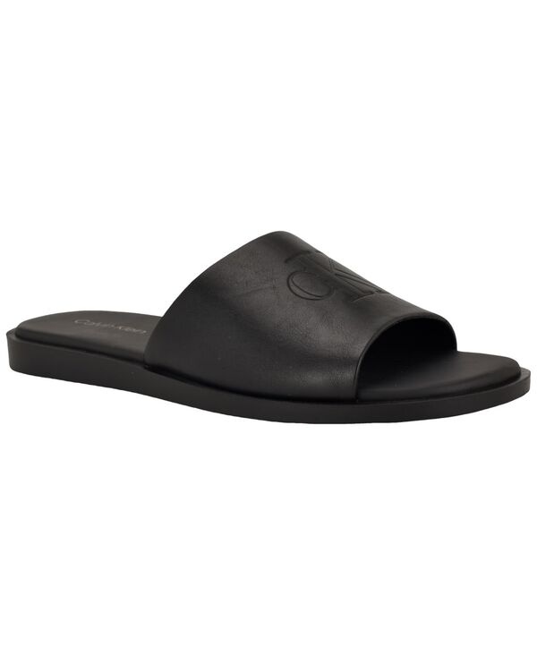 【送料無料】 カルバンクライン メンズ スリッポン・ローファー シューズ Men's Edenn Slip-On Slide Sandals Black|ReVida 店
