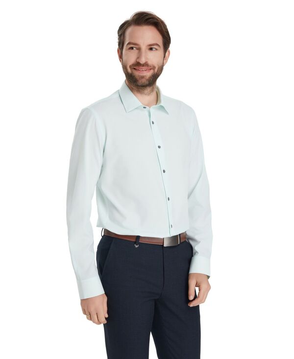 【送料無料】 アルファニ メンズ シャツ トップス Men's Slim-Fit Performance Solid Dress Shirt Mint