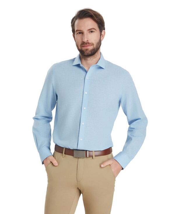 【送料無料】 バースリー メンズ シャツ トップス Men's Slim-Fit Linen Dress Shirt Blue|ReVida 店