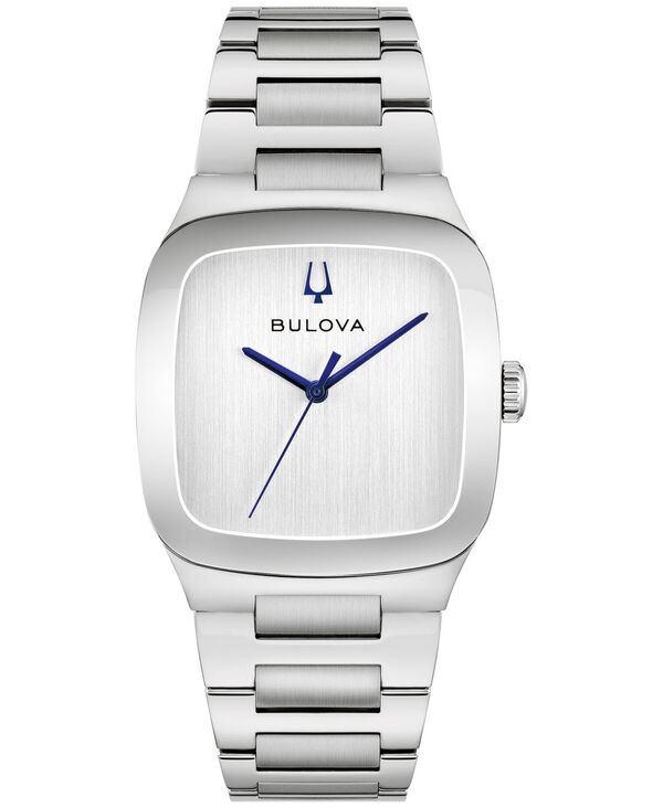 【送料無料】 ブロバ メンズ 腕時計 アクセサリー Men's Latin Grammy Modern Millennia Silver-Tone Stainless Steel Bracelet Watch 30mm Silver-tone