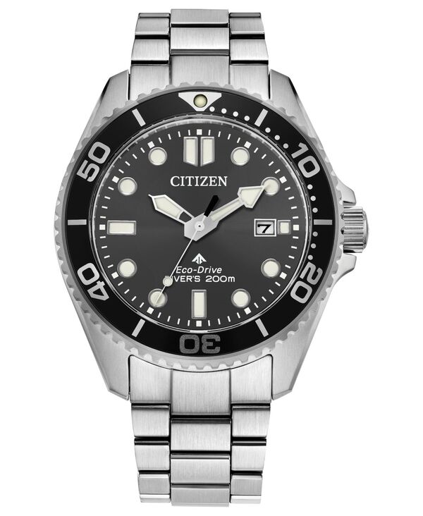 【送料無料】 シチズン メンズ 腕時計 アクセサリー Men's Promaster Dive 3 Silver-Tone Stainless Steel Bracelet Watch 41mm Silver-tone