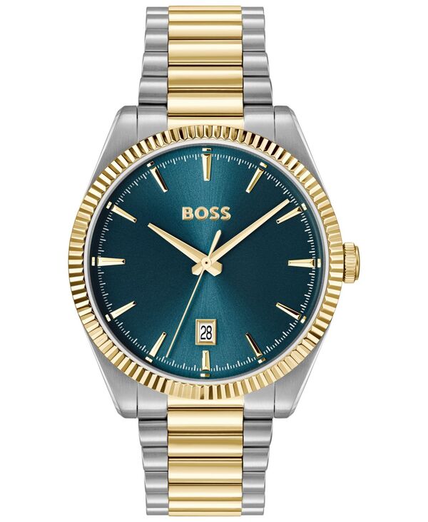 【送料無料】 ヒューゴボス メンズ 腕時計 アクセサリー Men's Cheswick Quartz Stainless Steel Ionic Plated Thin Gold Steel Watch 40mm Two-tone