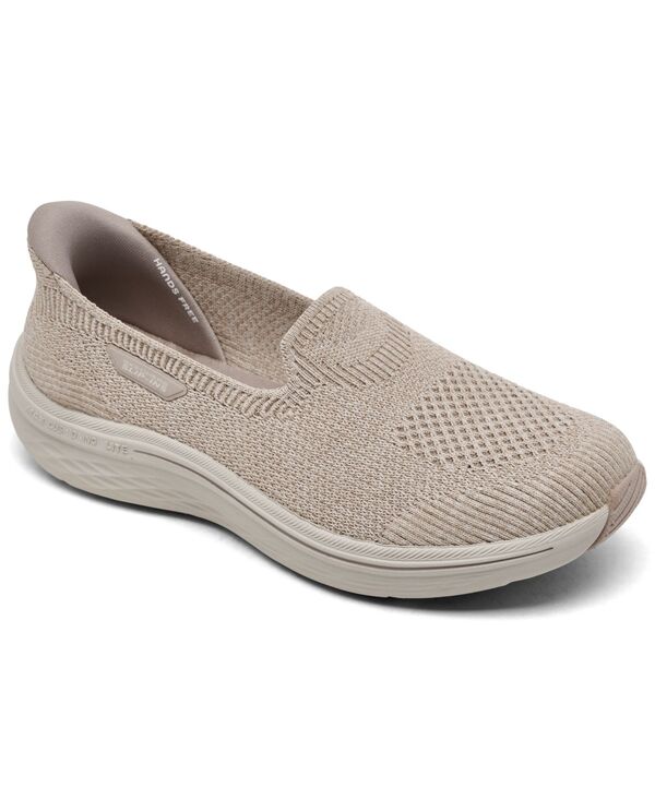 【送料無料】 スケッチャーズ レディース スニーカー シューズ Women's Skechers Slip-Ins: Max Cushioning Lite Aura - Kenna Casual Sneakers from Finish Line Taupe