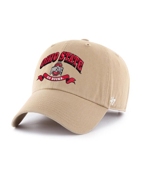 【送料無料】 47ブランド メンズ 帽子 アクセサリー Men's Khaki Ohio State Buckeyes Region Clean Up Adjustable Hat Khaki