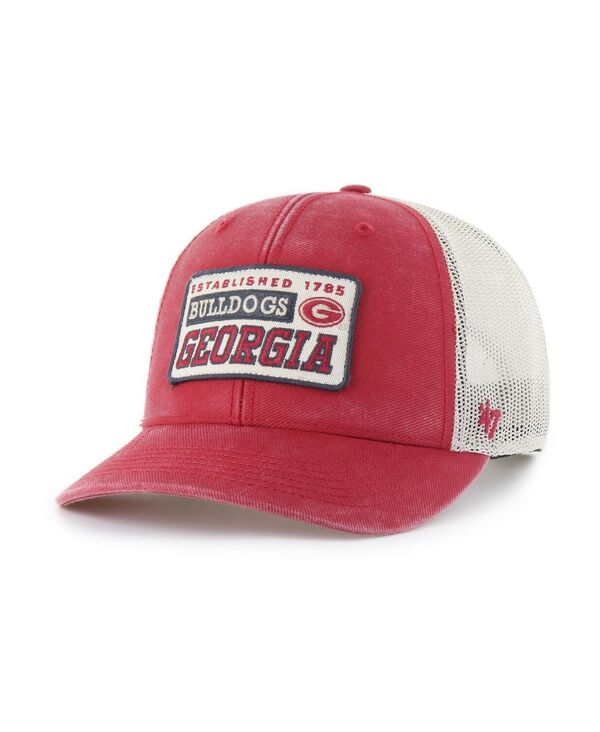 【送料無料】 47ブランド メンズ 帽子 アクセサリー Men's Red/Natural Georgia Bulldogs Canteen Adjustable Trucker Hat Red Natural