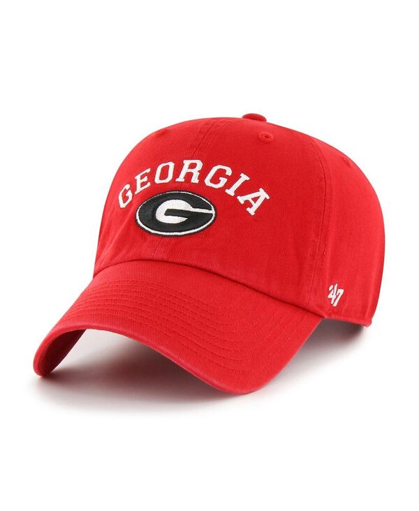 【送料無料】 47ブランド メンズ 帽子 アクセサリー Men's Red Georgia Bulldogs Classic Arch Clean Up Adjustable Hat Red|ReVida 店