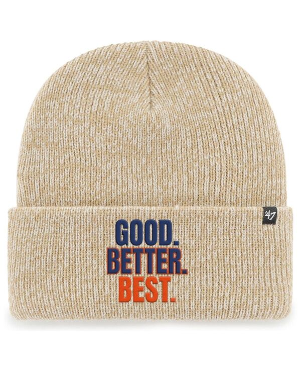 【送料無料】 47ブランド メンズ 帽子 アクセサリー Men's Khaki Chicago Bears Good Better Best Cuffed Knit Hat Khaki