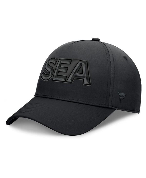 【送料無料】 ファナティクス メンズ 帽子 アクセサリー Men's Black Seattle Kraken Authentic Pro Road Team Code Flex Hat Black
