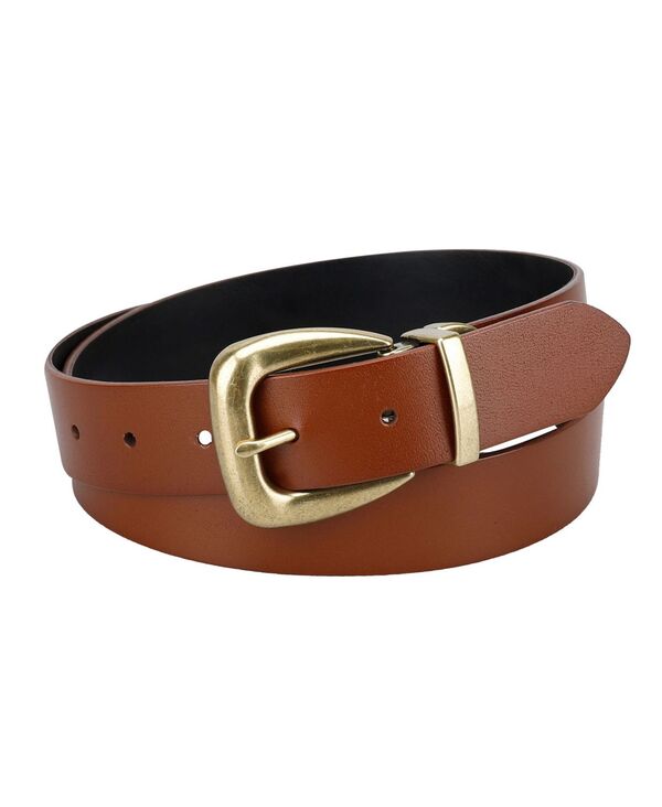 【送料無料】 リーバイス レディース ベルト アクセサリー Women's Reversible Western-Style Buckle Leather Belt Tan/black