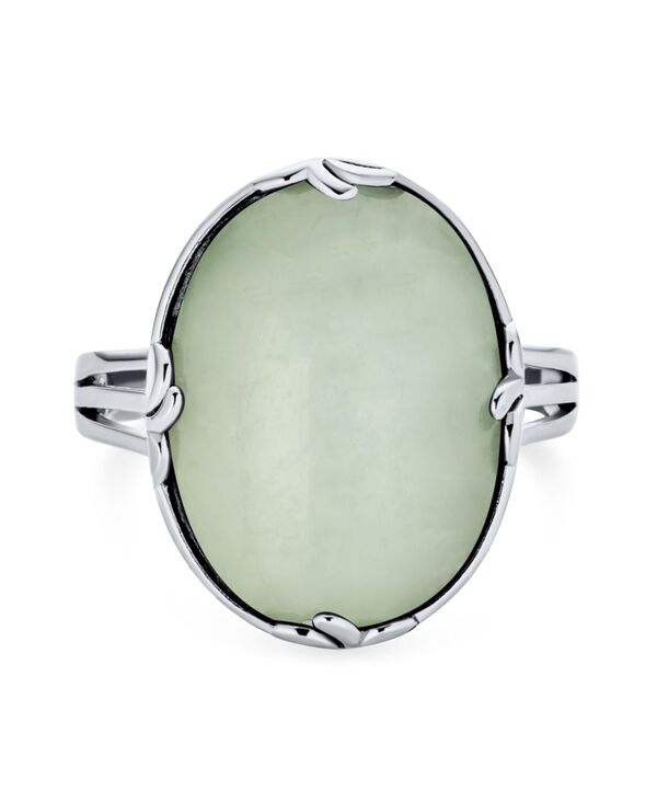 【送料無料】 ブリング レディース リング アクセサリー Fleur Dis Lis Large Natural Stones Filigree Oval Armor Full Finger Statement Ring Oxidized .925 Sterling Silver Green