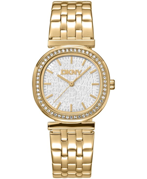 【送料無料】 ダナ キャラン ニューヨーク レディース 腕時計 アクセサリー Women's Silver Dial Crystal Bezel Gold-Tone Stainless Steel Bracelet Watch 30mm Silver