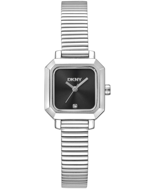 【送料無料】 ダナ キャラン ニューヨーク レディース 腕時計 アクセサリー Women's Black Dial Stainless Steel Tubogas Bracelet Watch 22mm Black｜ReVida 店