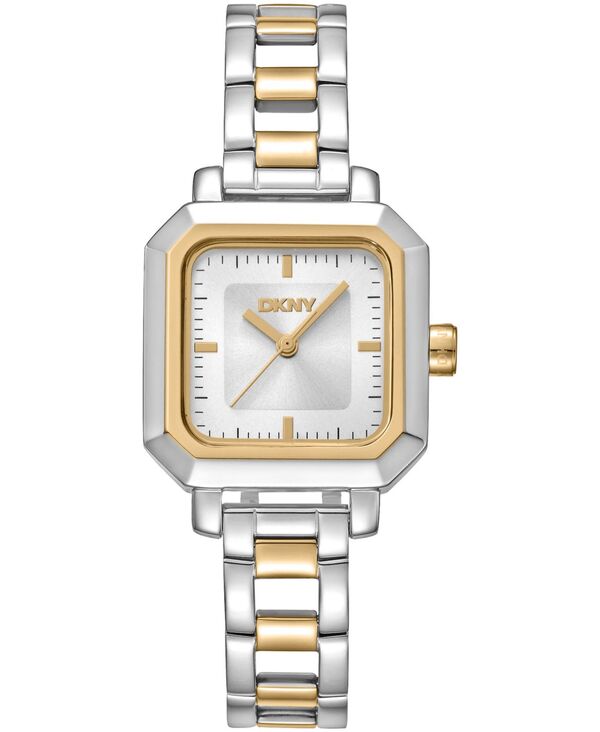 【送料無料】 ダナ キャラン ニューヨーク レディース 腕時計 アクセサリー Women's Silver Dial Open Link Two-Tone Gold Stainless Steel Bracelet Watch 27 x 27mm Silver