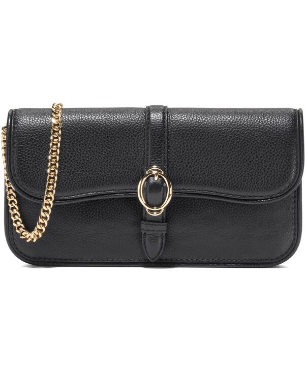 【貨物輸送無料】 電話を掛けるハーン レディース 紙入れ 付属品 Alexandria Small Chain Crossbody Wallet Black