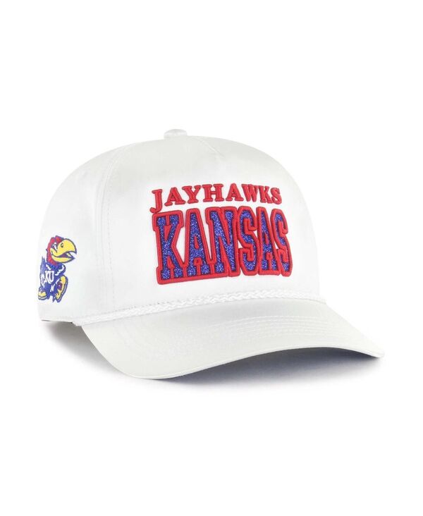 【送料無料】 47ブランド レディース 帽子 アクセサリー Women's White Kansas Jayhawks Outspoken Hitch Adjustable Hat White