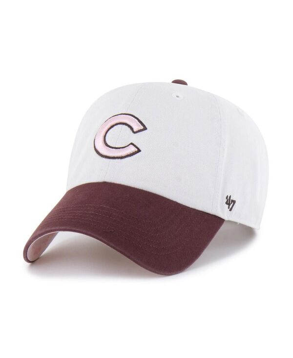 【送料無料】 47ブランド レディース 帽子 アクセサリー Women's Stone/Burgundy Chicago Cubs Love Letter Clean Up Adjustable Hat Stone Burgundy