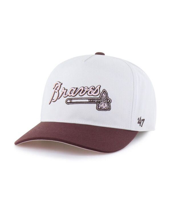 【送料無料】 47ブランド レディース 帽子 アクセサリー Women's Stone/Burgundy Atlanta Braves Love Letter Adjustable Hitch Hat Stone Burgundy